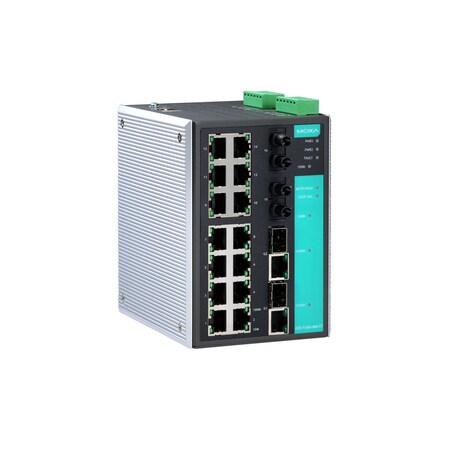 Moxa Mgd Gigabit Eth. Swtch W/ 14 10/100Baset(X)Ports, Eds-518A-Mm-St EDS-518A-MM-ST